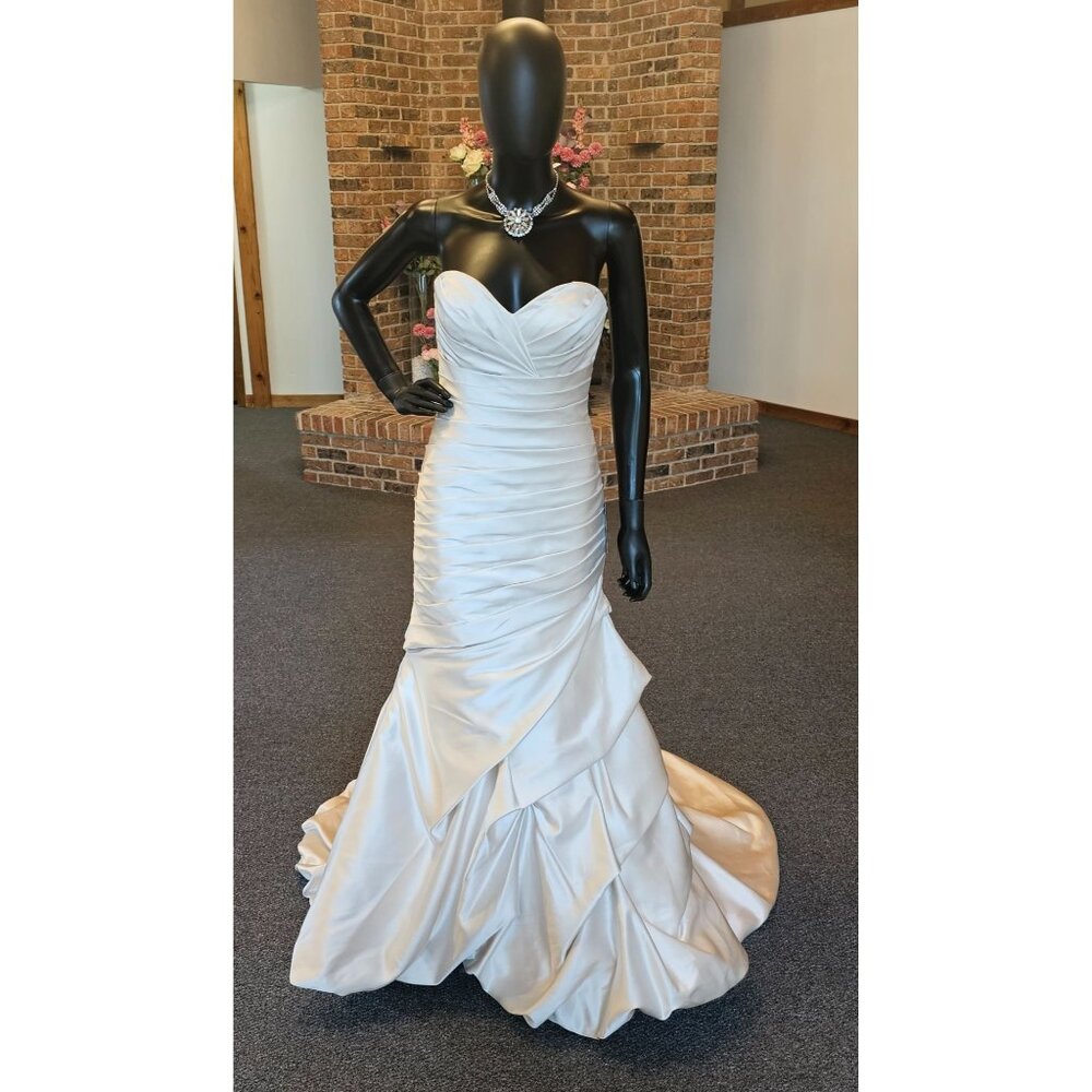 Kenneth Winston Champagne Fitted Wedding Gown